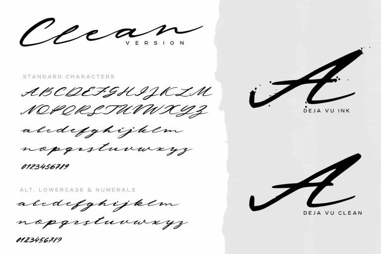 Deja Vu Handwritten Ink Font