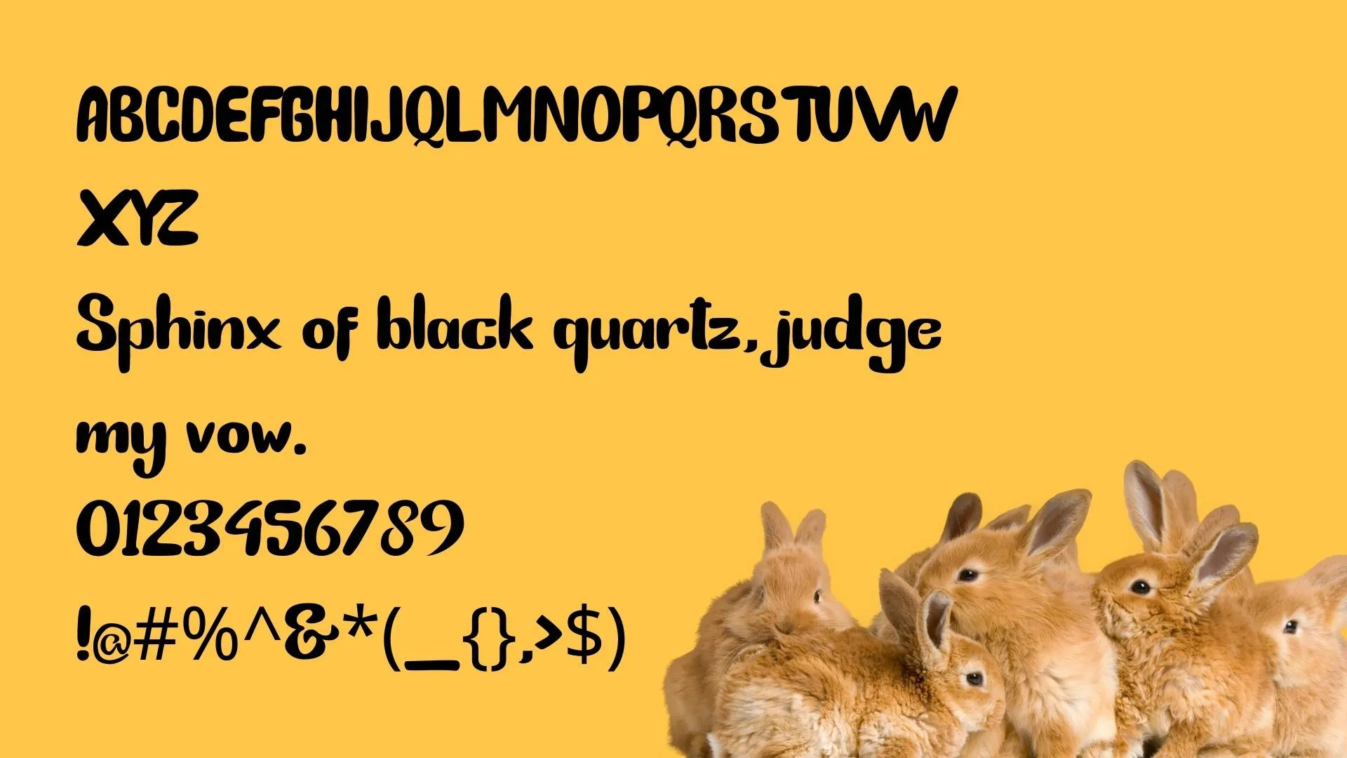 bunny funny font
