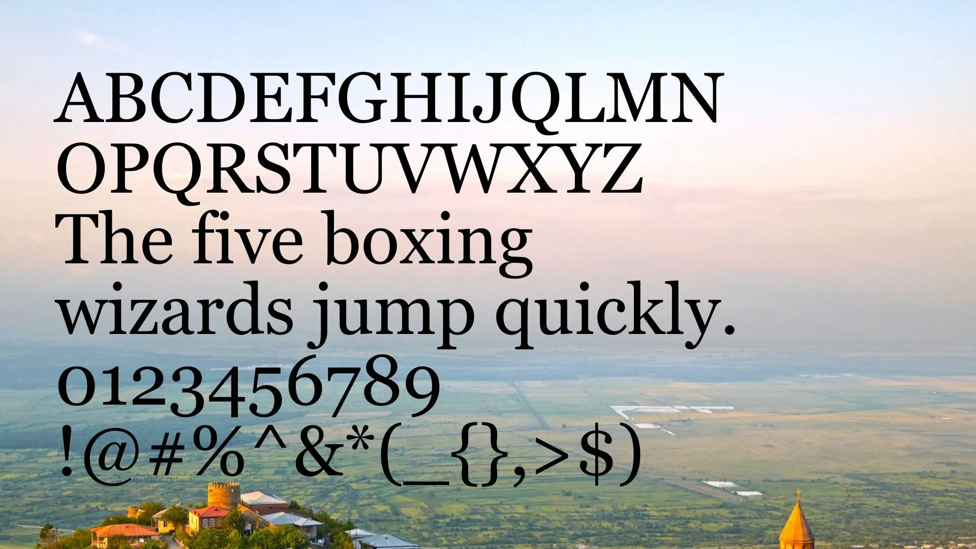 georigia font