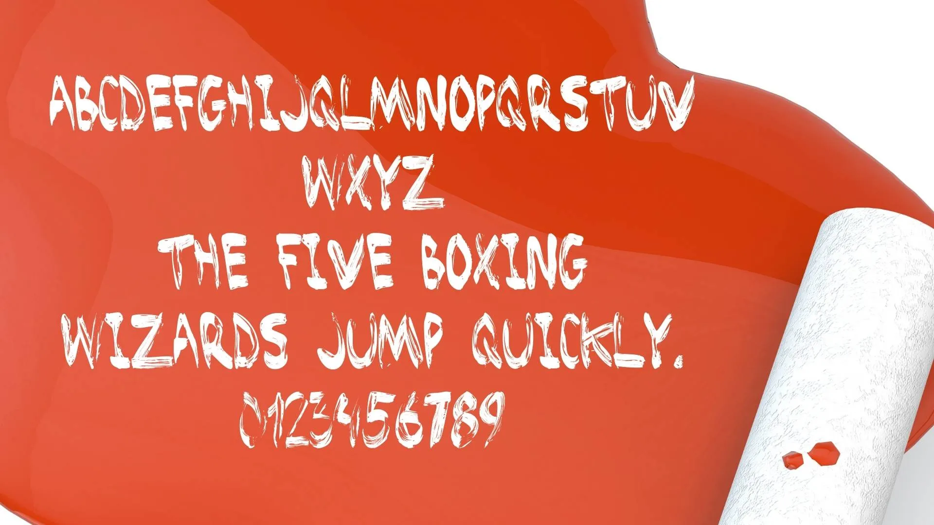 Brushed font