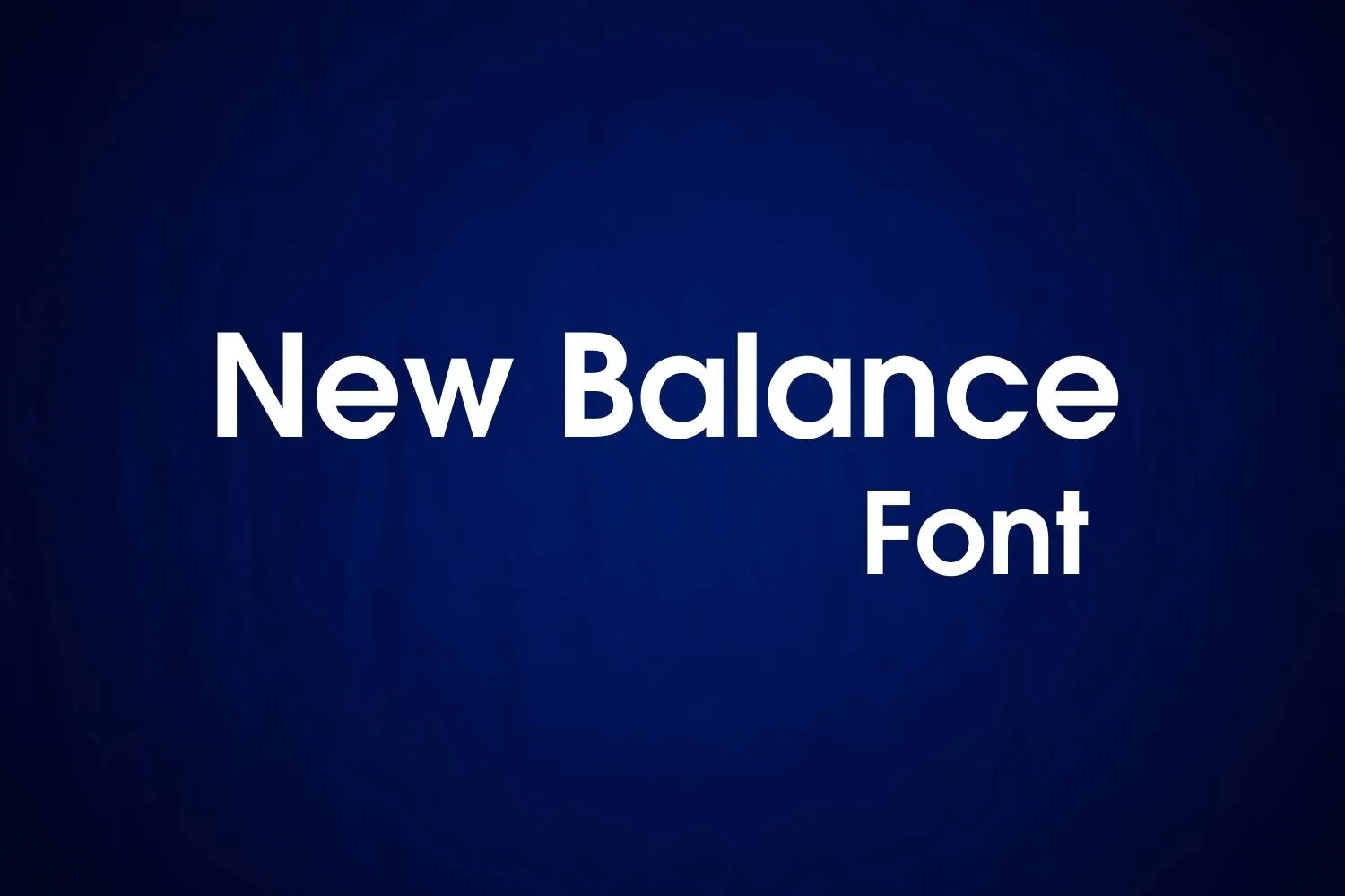 New Balance Font Free Download