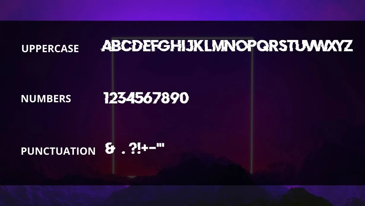 View of Doctor Glitch Font