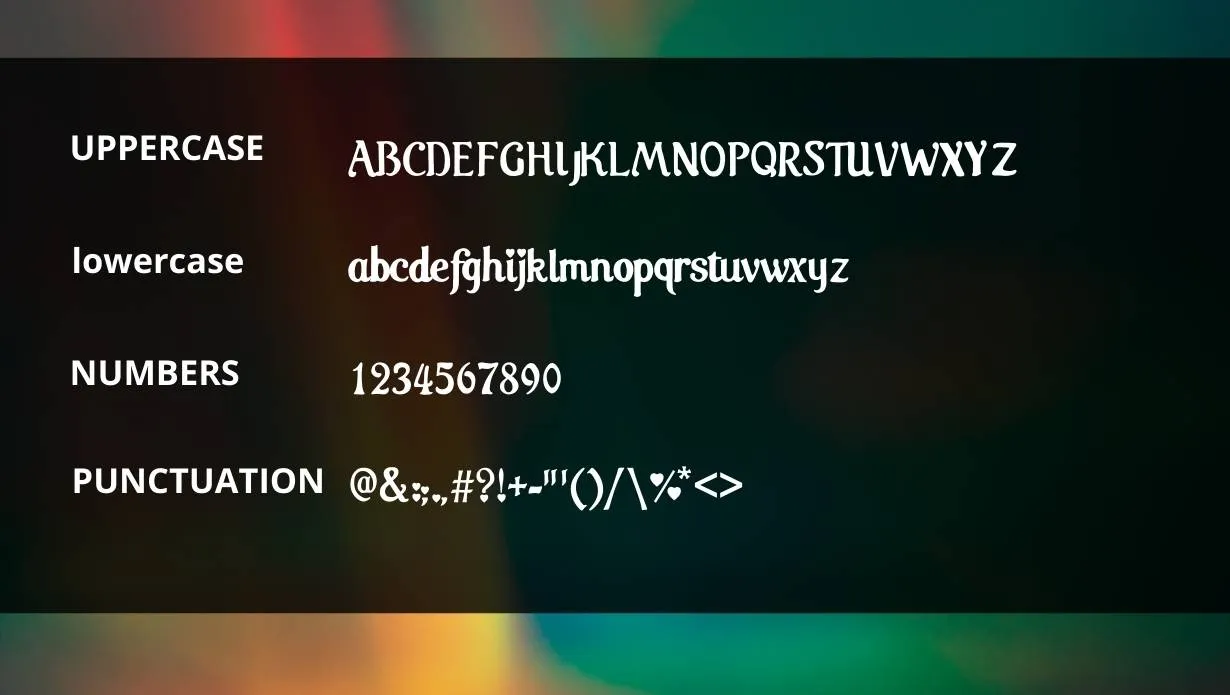 View of Care Bears Font