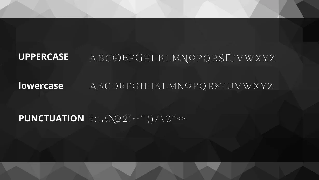 View of Qene-G Font