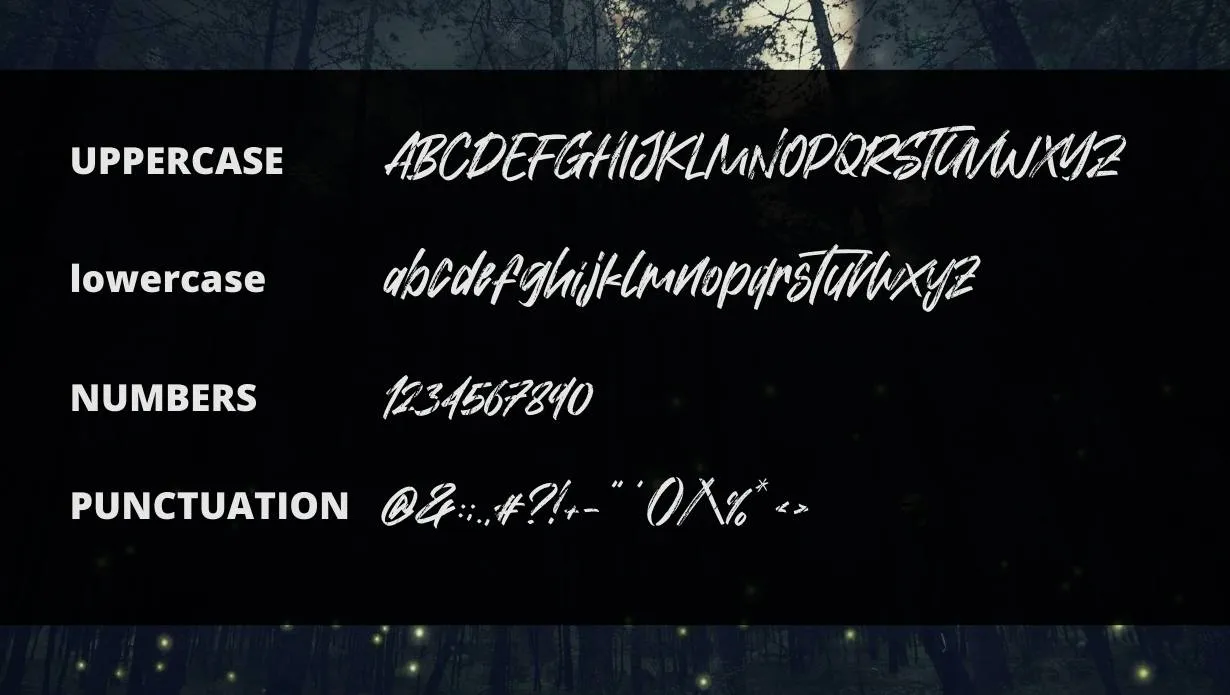 View of Hiatus Font