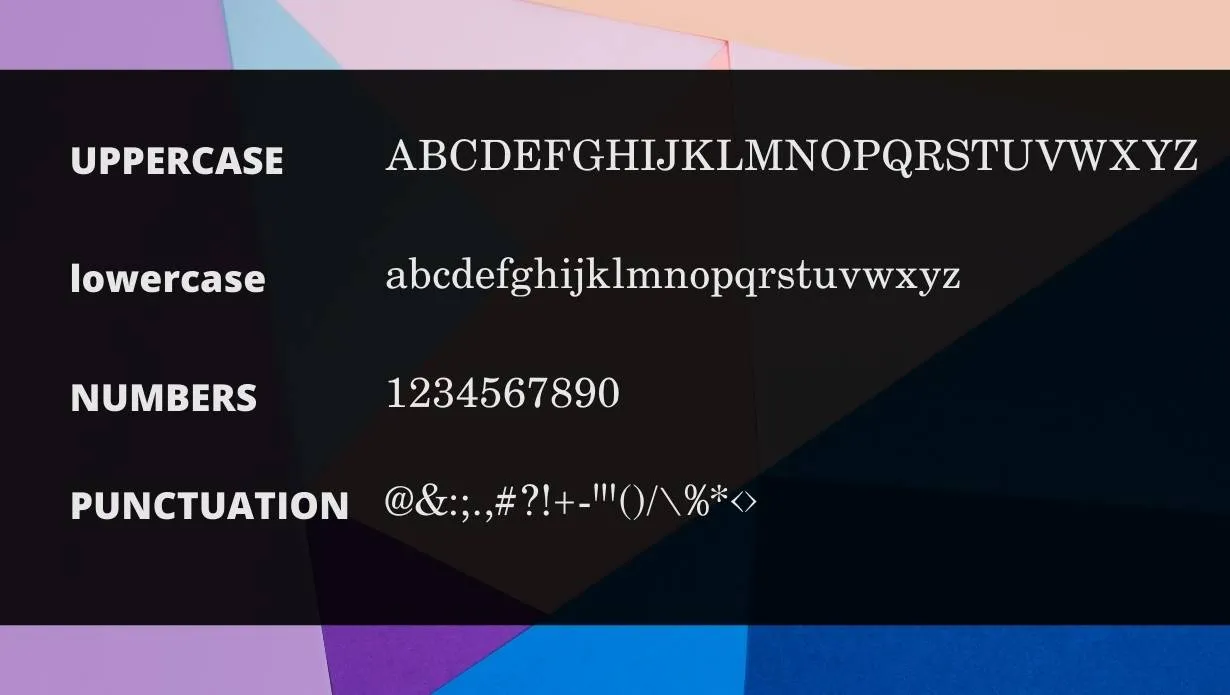 View of Schoolbook Font