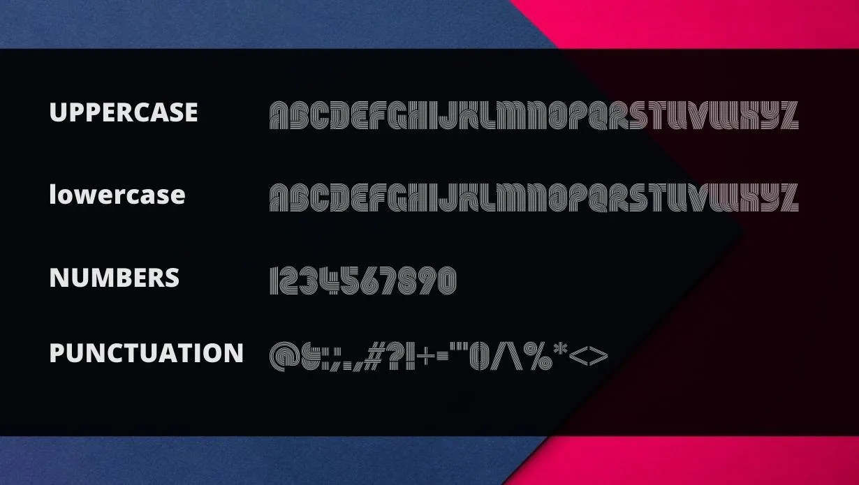 View of Stripes Font