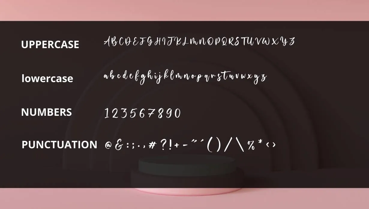 View of Yourladies Font