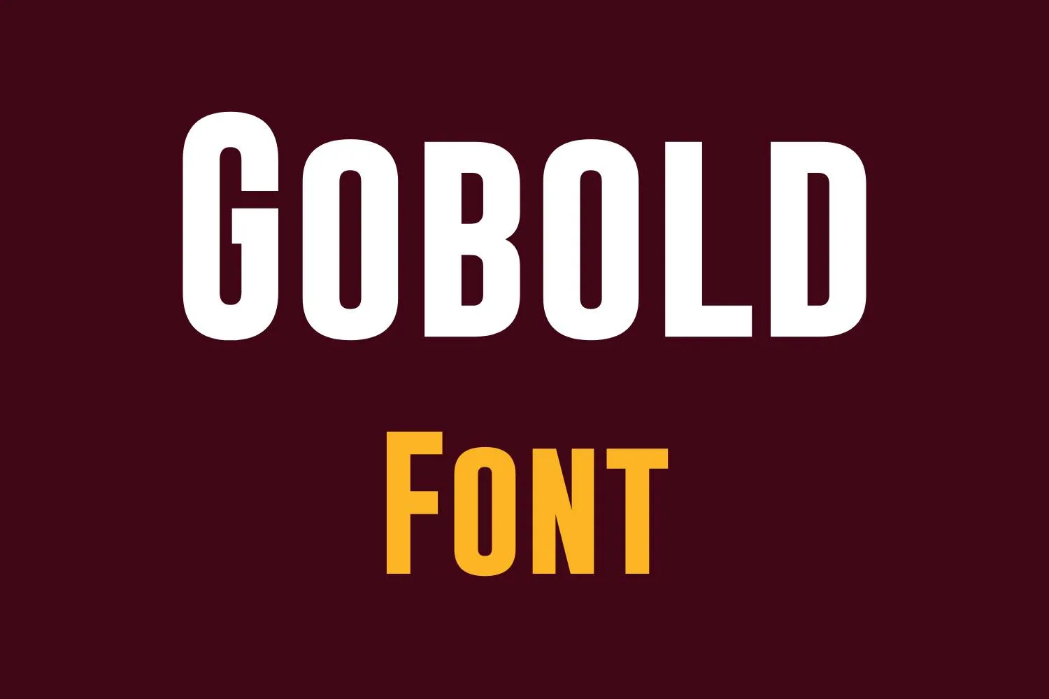 Gobold Font Free Download