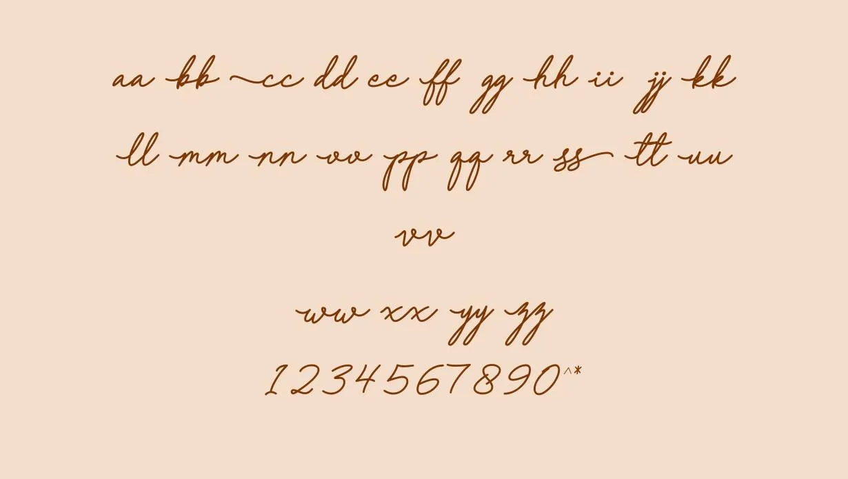 View of coffee signs font