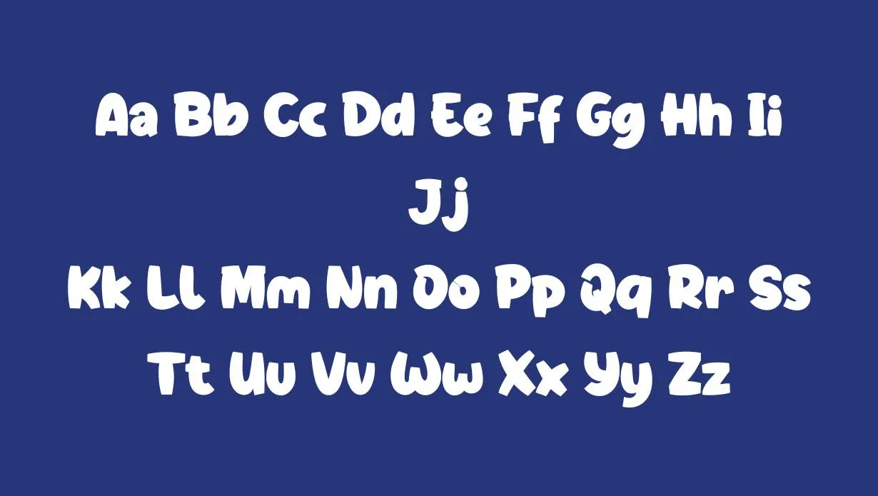 View of Dino Jump Font