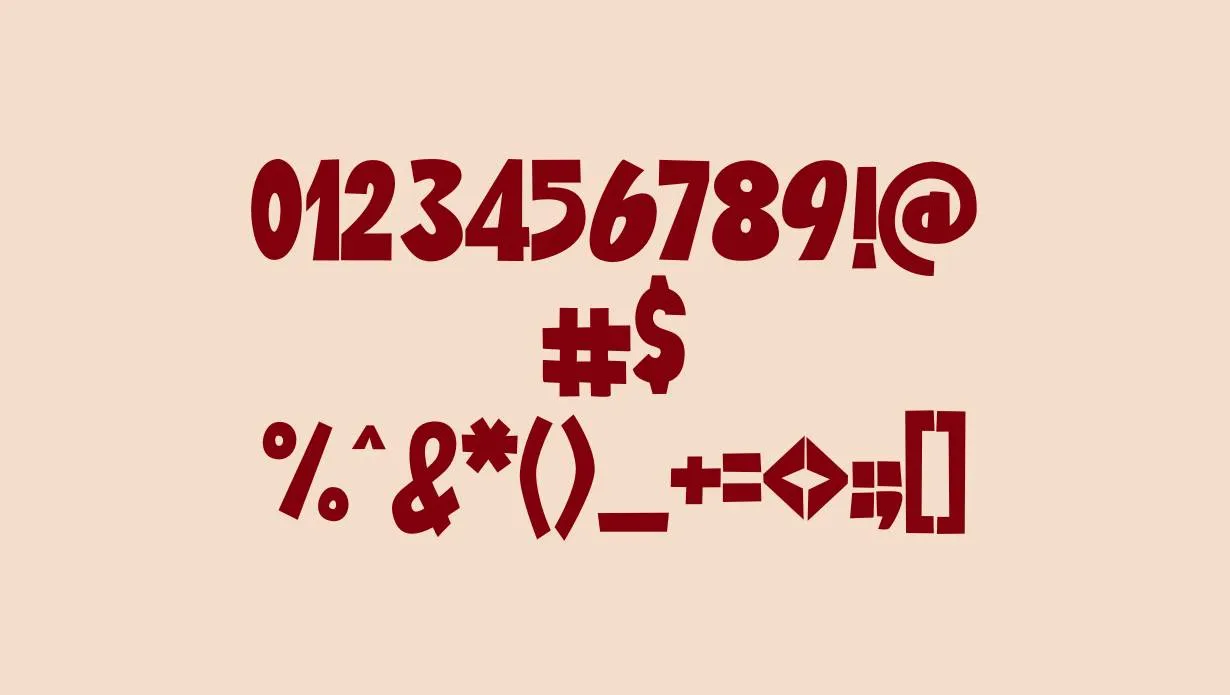 View of happy food font (2)