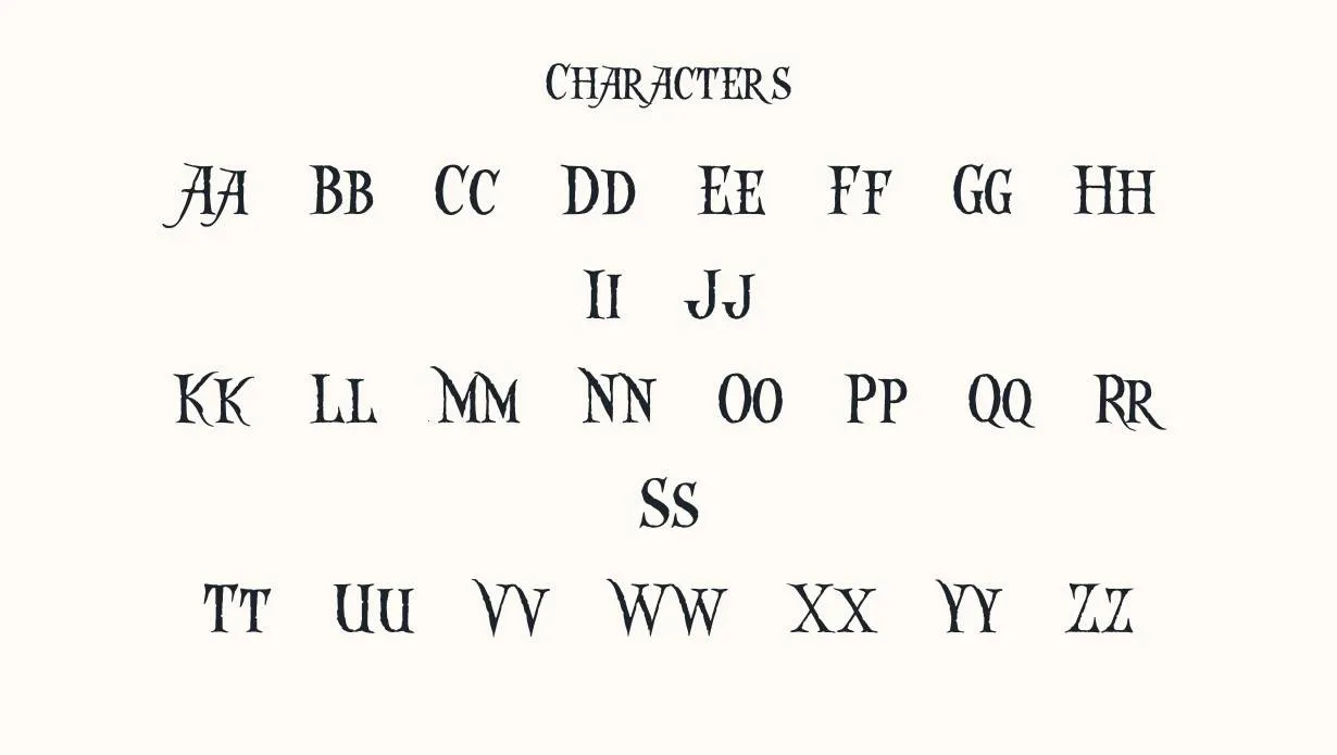 View of hocus pocus font