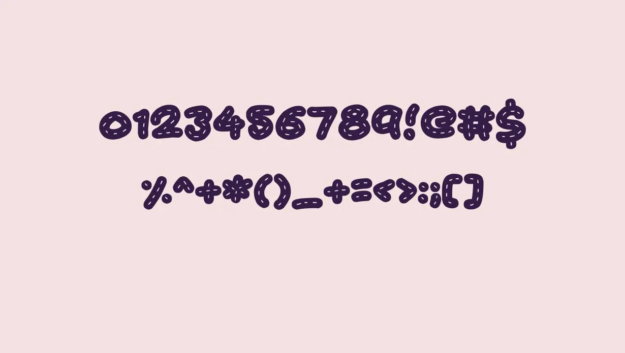 View of kawaii stitch font (1)