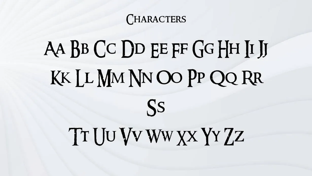 View of lord of the ring font