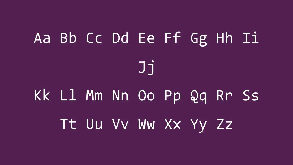 View of moshita font
