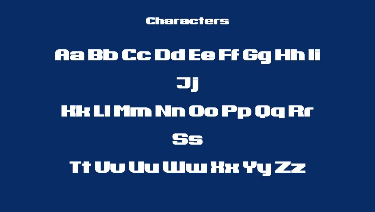 View of rethinked font