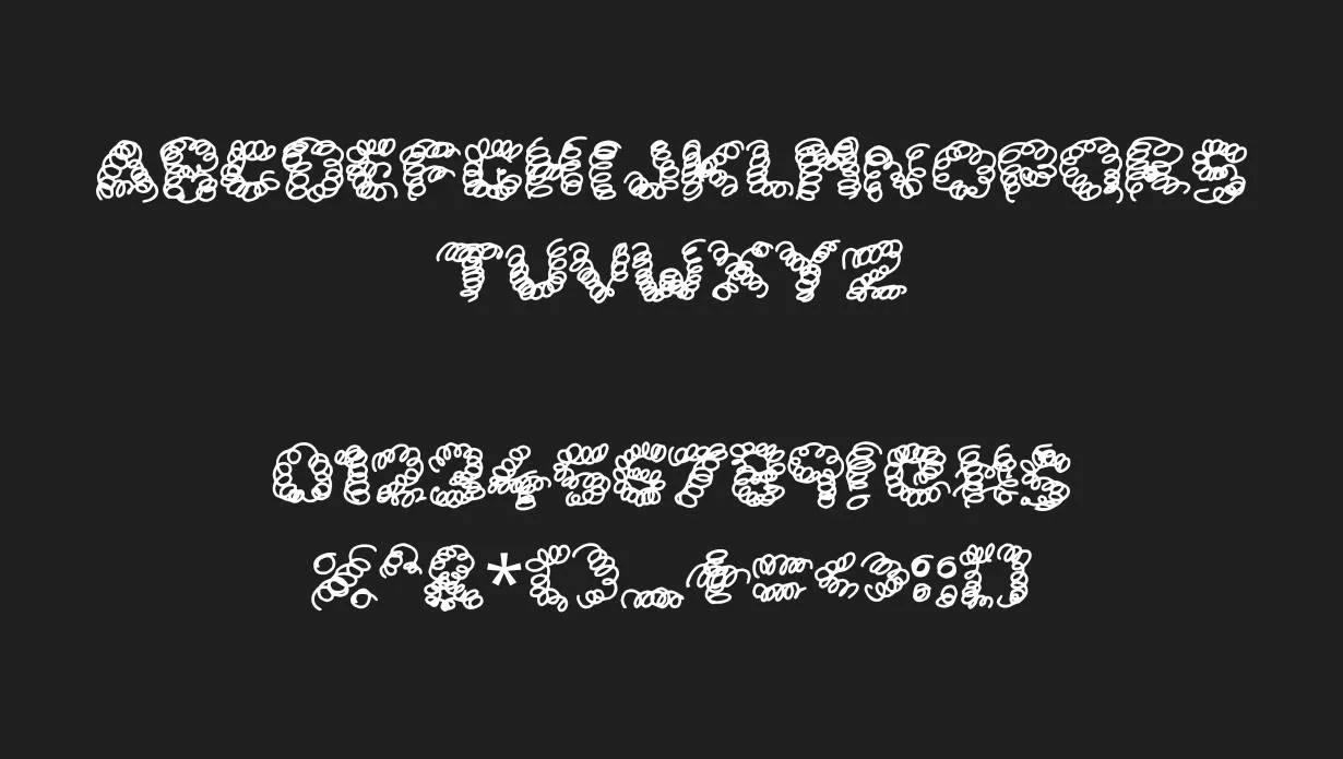 View of spring jokes font