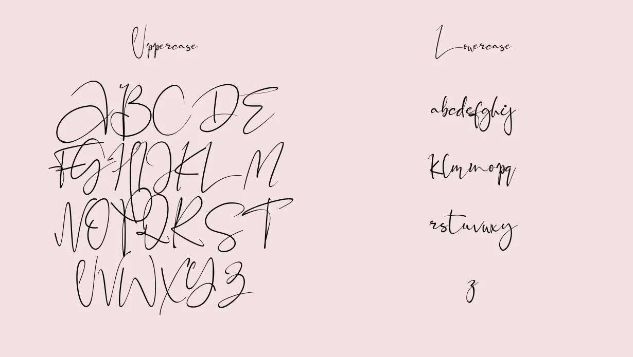 view of Black Pink Signature Font