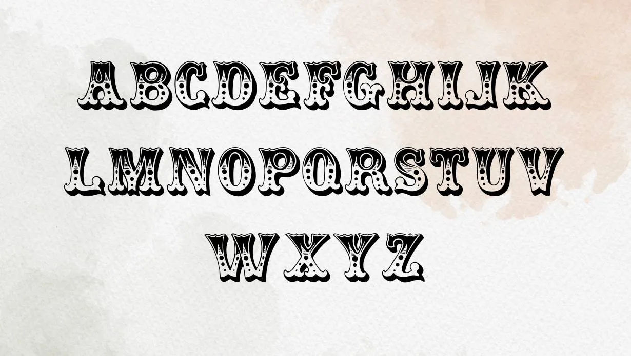 view of Circus Font