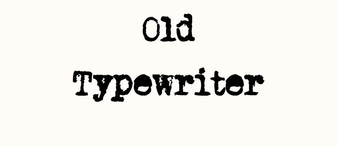 Old Typewriter Font