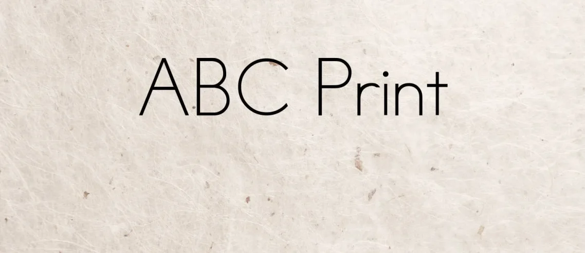 ABC Print Font