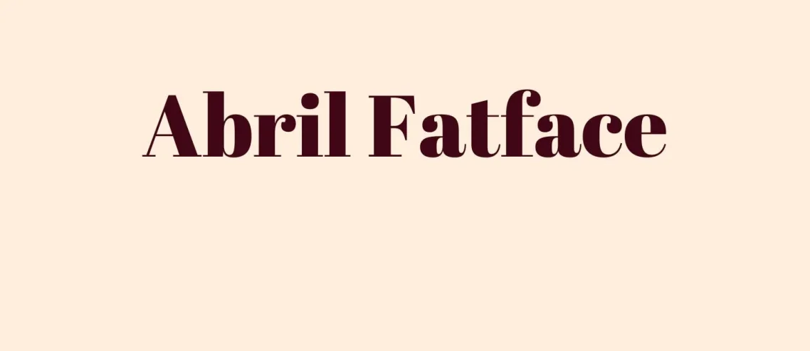 Abril Fatface Font