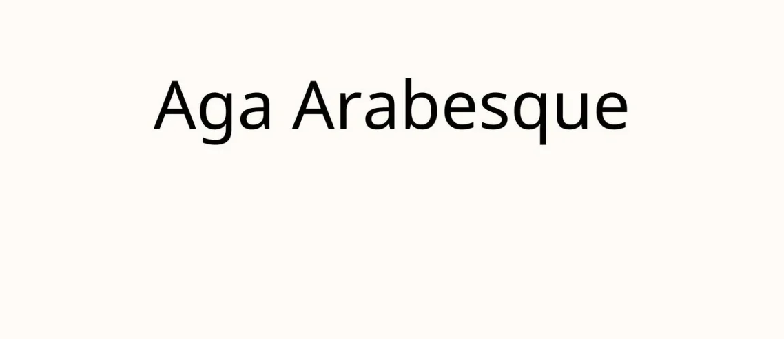 Aga Arabesque Font