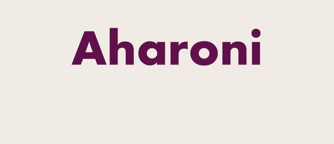 Aharoni Bold Font