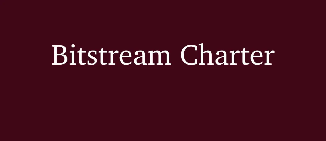 Bitstream Charter Font