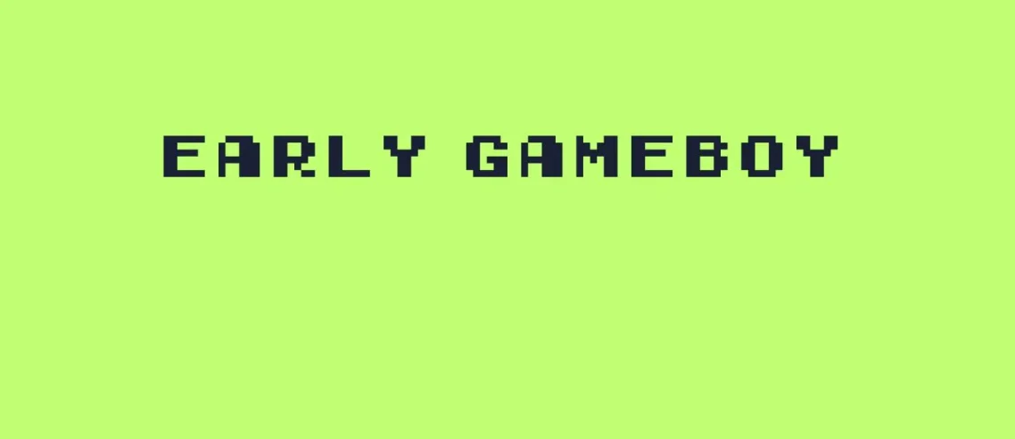 Early Gameboy Regular Font