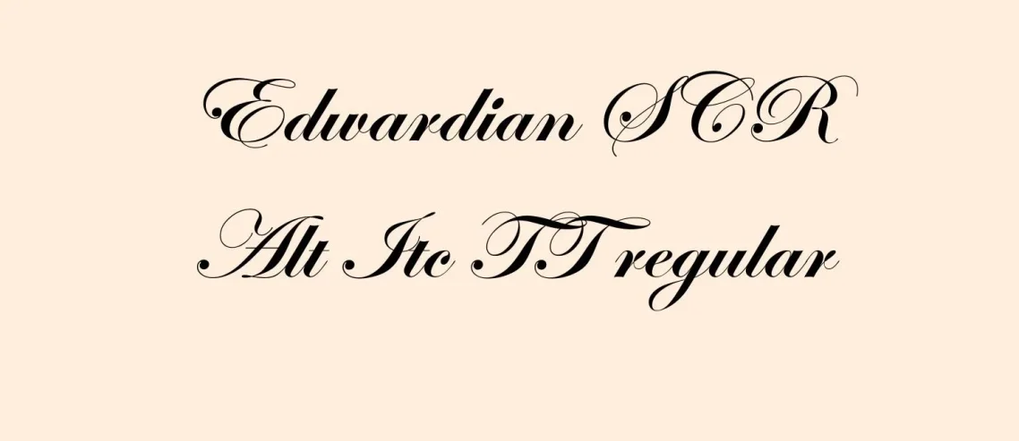 Edwardian Scr Alt ITC TT Regular Font
