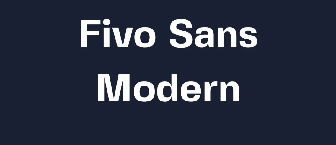 Fivo Sans Modern Font