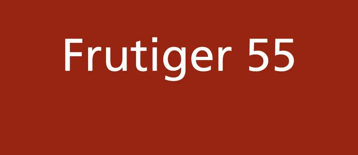 Frutiger 55 Roman Font