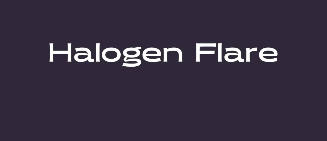 Halogen Flare Font