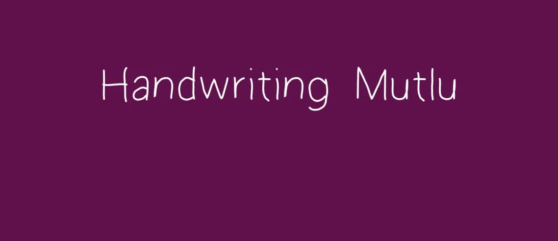 Handwriting Mutlu Font