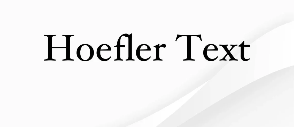 Hoefler Text Font