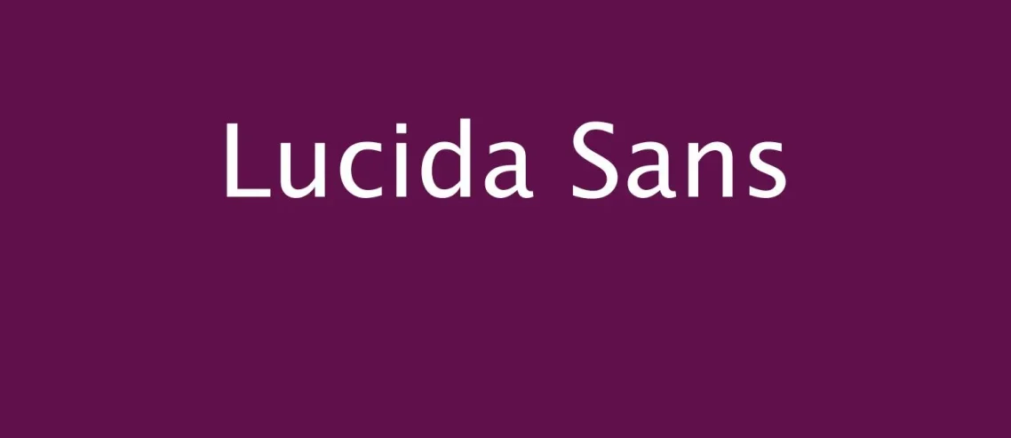 Lucida Sans Regular Font