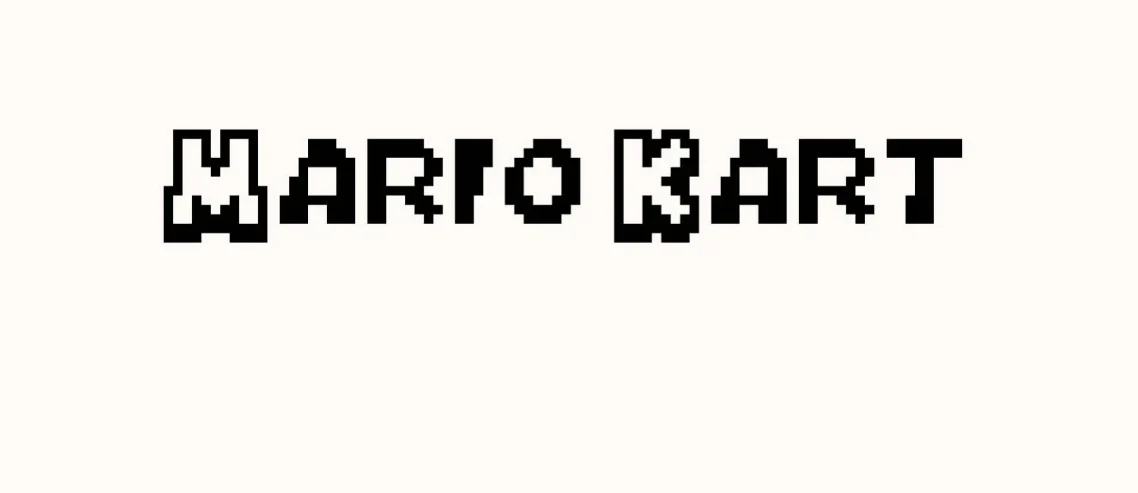 Mario Kart Regular Font