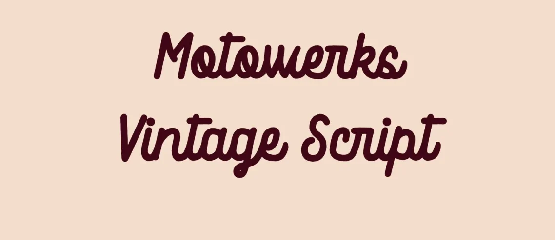 Motowerks Vintage Script Font