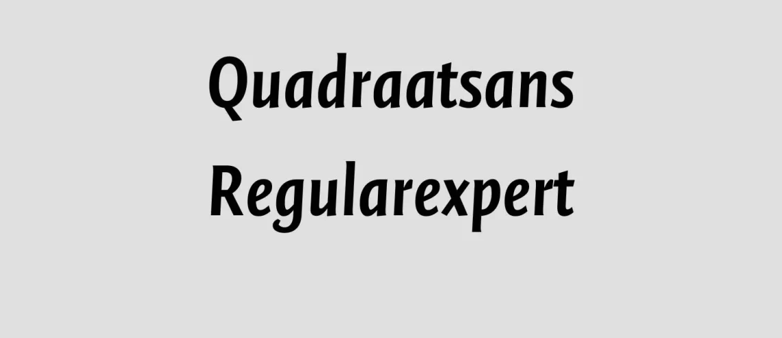 QuadraatSans Regular Expert Font