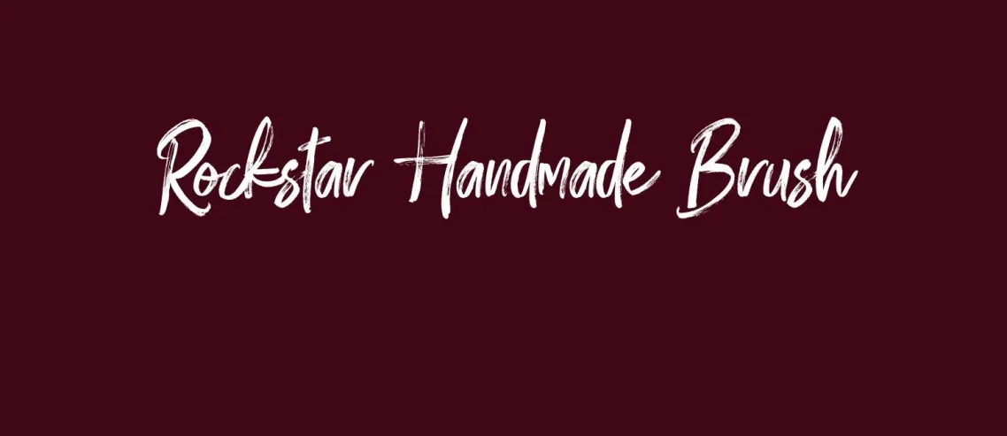 Rockstar Handmade Brush Font