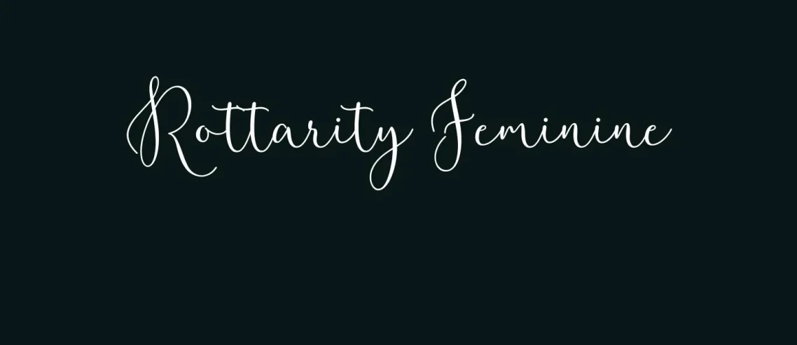 Rottarity Feminine Script Font