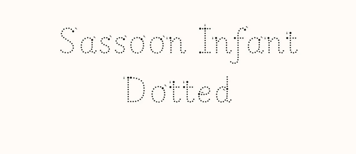 Sassoon Infant Dotted Font