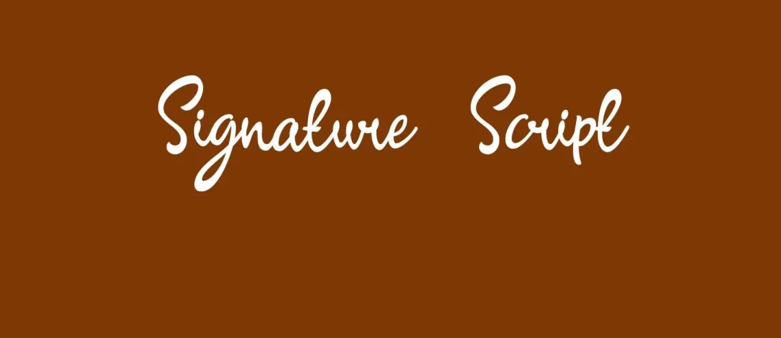 Signature Script Font