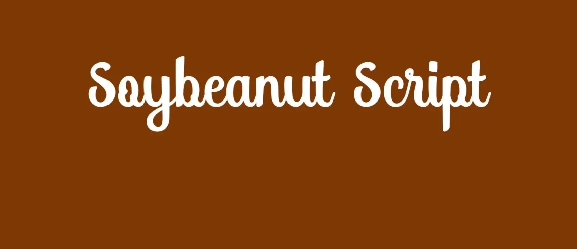 Soybeanut Script Font