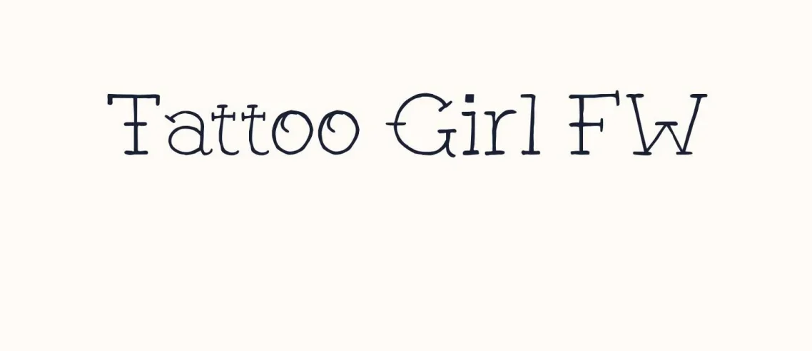 Tattoo Girl FW Font