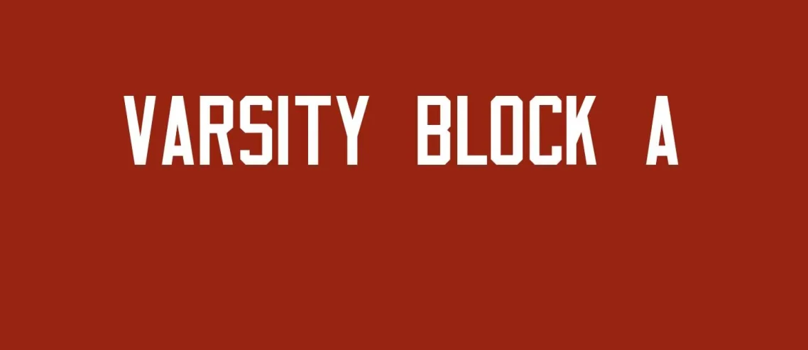 Varsity Block A Regular Font