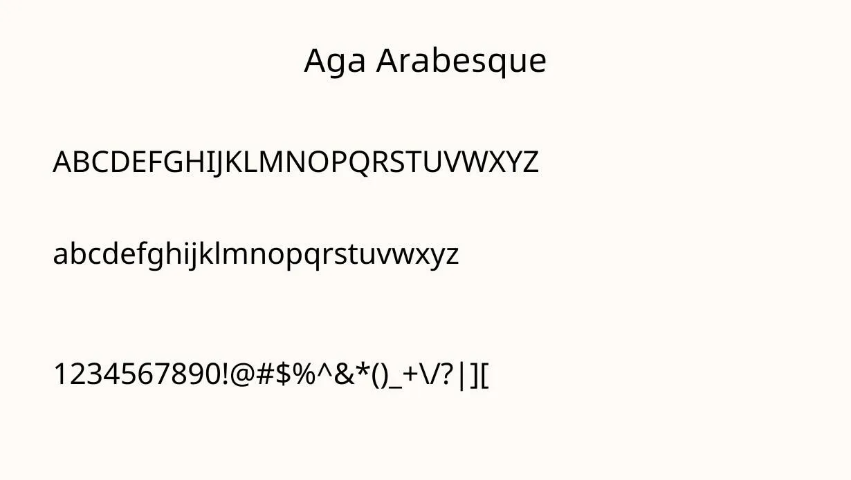 Aga Arabesque Font