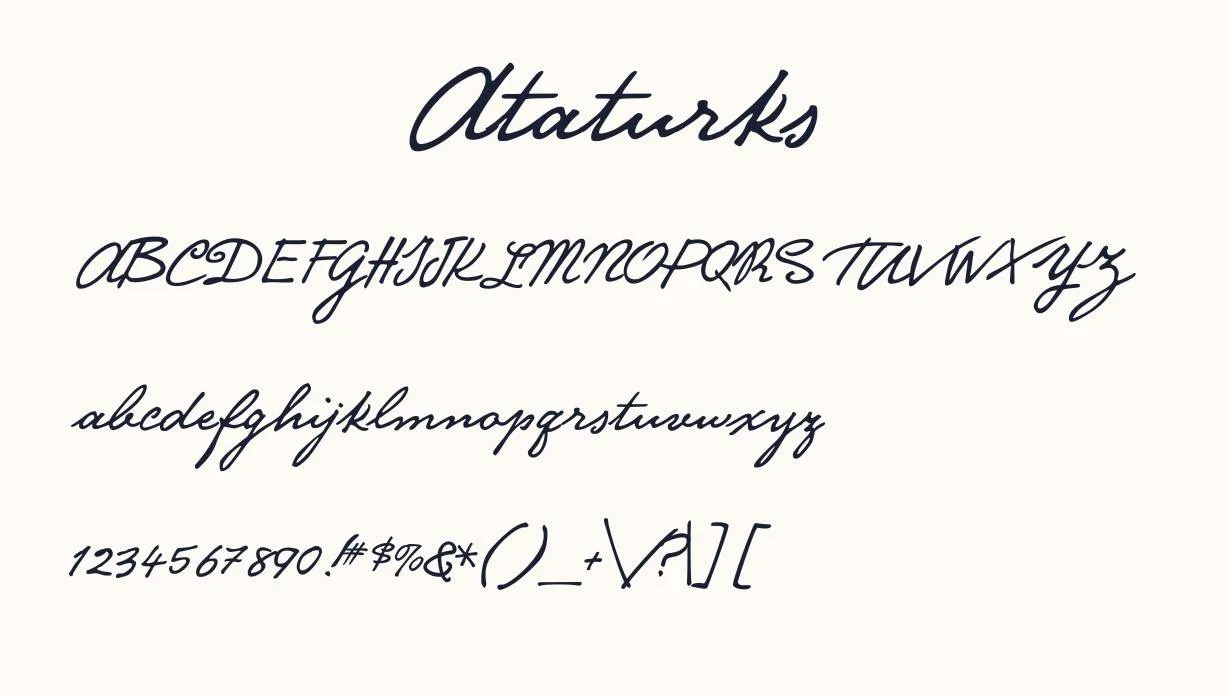 Ataturks Font